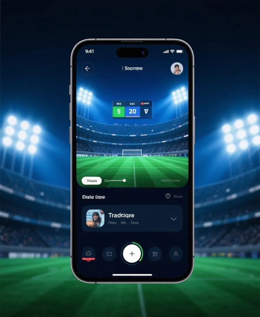 世界盃手機直播介面示意圖