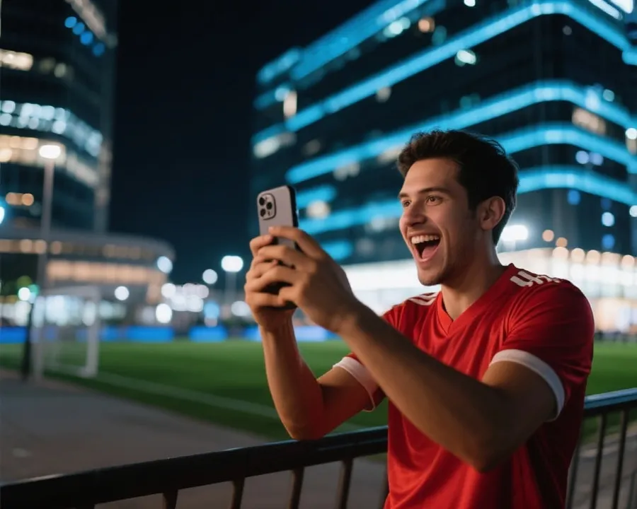 手機觀賽情境示意圖