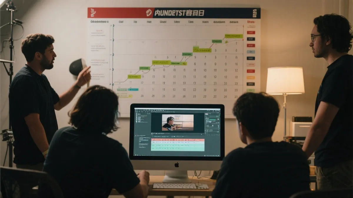 内容团队在比赛日的分工看板与发布时间表